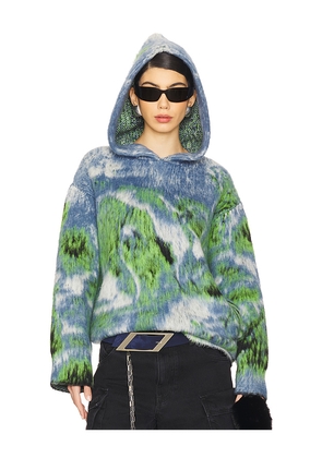 THE ATTICO Sweater in Blue,Green. Size 42. Also in 44.