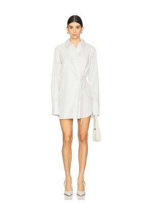 EAVES Bibas Mini Shirt Dress in Ivory. Size S. Also in XS.
