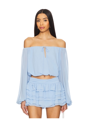 Amanda Uprichard Dallas Top in Blue. Size M. Also in L, S, XL.