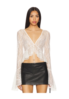 Camila Coelho Terez Top in Cream. Size M. Also in L, S, XL.