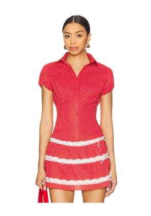 GUIZIO Liana Top Guizio in Red. Size S. Also in M, XS.