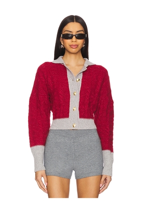 ASTA RESORT Bella Cardigan in Red. Size S. Also in M.