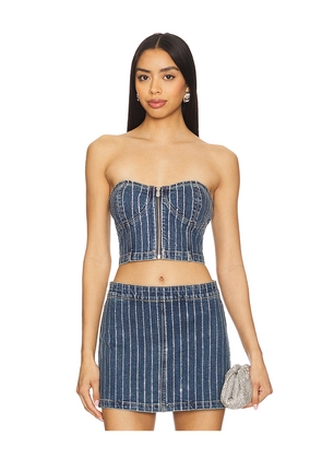 Abrand Academia Bustier in Blue. Size XS. Also in S.