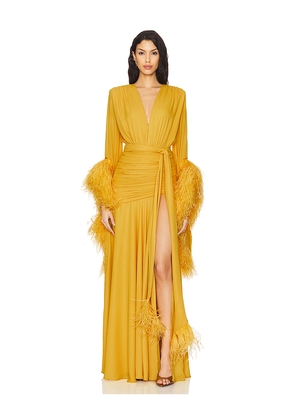 Bronx and Banco Geisha Maxi Dress in Mustard. Size L. Also in M, XS.