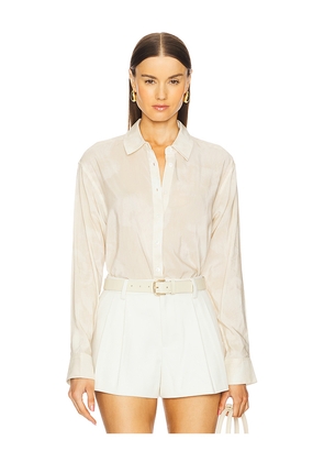 ANINE BING Braxton Shirt in Ivory. Size M. Also in L, S.