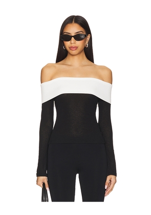 ALL THE WAYS Monica Off Shoulder Top in Black. Size M. Also in L, S, XL, XS, XXS.