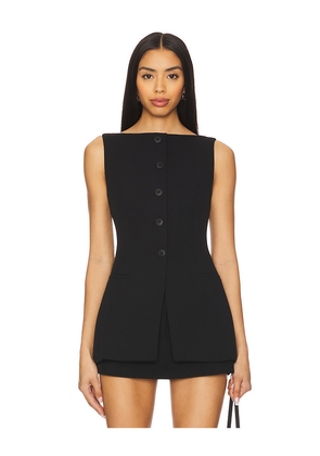 EAVES Lyla Vest Top in Black. Size M. Also in L, S, XL, XS, XXS.