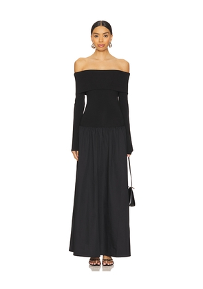 ALL THE WAYS Cressida Maxi Dress in Black. Size L. Also in XS, XXS, S, M.