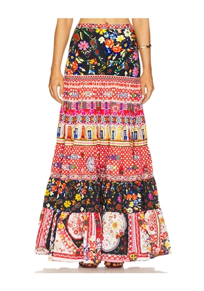 Camilla Tiered Skirt in Pink. Size XXS. Also in XS.