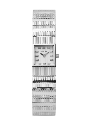 Breda Groove Watch in Metallic Silver.