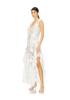 AKNVAS x REVOLVE Blake Floral Lace Dress in White. Size 12. Also in 10, 6.