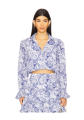 Cinq a Sept Floral Zendaya Top in Blue. Size XS. Also in S, XXS.
