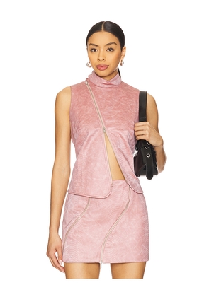 BY.DYLN x REVOLVE Domenica Vest in Pink. Size S. Also in L.