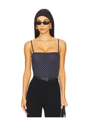 Commando Classic Print Straight Cami Bodysuit in Black,White. Size M/L. Also in S/M.