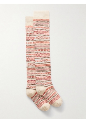 BALLY - Jacquard-knit Wool Socks - Yellow - One size