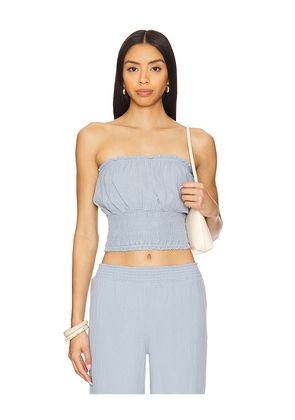 Bobi Beach Strapless Top in Baby Blue. Size M. Also in L, S, XL, XS.