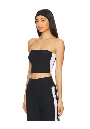 Beyond Yoga Spacedye Strapless Stripe Top in Black. Size XL. Also in L, XS.
