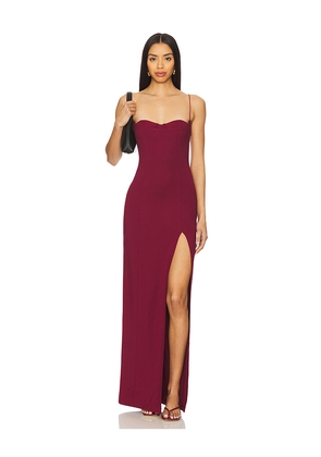 Camila Coelho Nova Maxi Dress in Burgundy. Size M. Also in XXS, XS, S, L, XL.