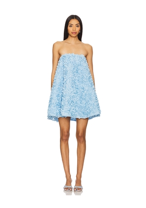 ELLIATT Kaia Trapeze Mini Dress in Baby Blue. Size M. Also in L, S, XL, XS.