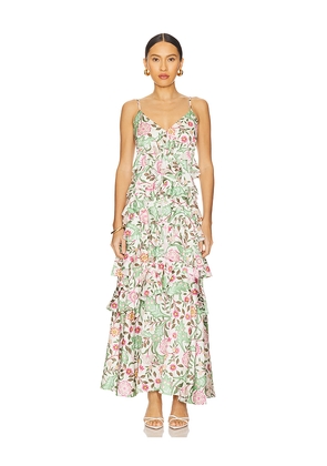 ELLIATT Maysa Maxi Dress in Green. Size L. Also in S, XS, XL.