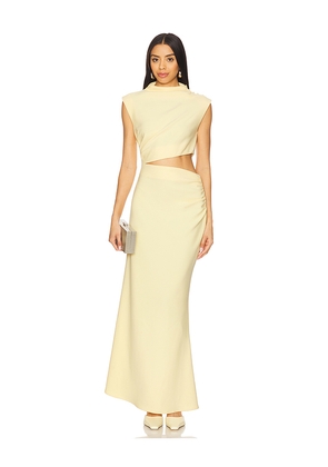 ELLIATT Nola Gown in Lemon. Size M. Also in L, XL.