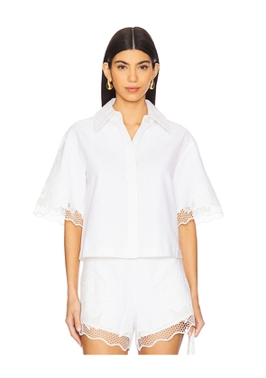 Clea Daphne Boxy Shirt in Ivory. Size M. Also in S.