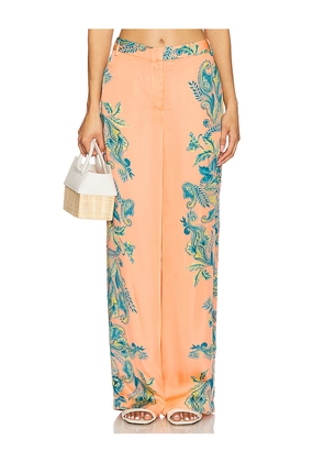 HEMANT AND NANDITA Straight Pants With Buckle Belt in Pink,Blue. Size S. Also in XS, M.