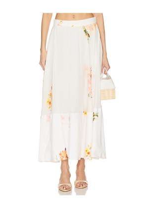 HEMANT AND NANDITA Midi Skirt in Ivory. Size M. Also in S, L, XL.