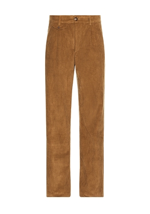 Bound Wide Leg Cord Trouser in Brown. Size S. Also in XL/1X.