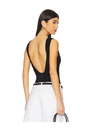AGOLDE Ara Bodysuit in Black. Size M. Also in L, XL.
