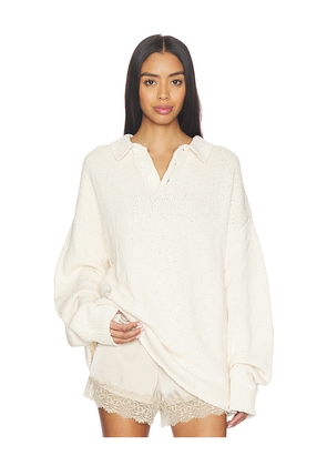 Aya Muse Vintage Rugby Shirt in Cream. Size M. Also in L, S, XS, XXS.