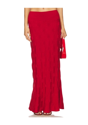 ASTA RESORT Lorena Skirt in Red. Size M. Also in XS, S, L.