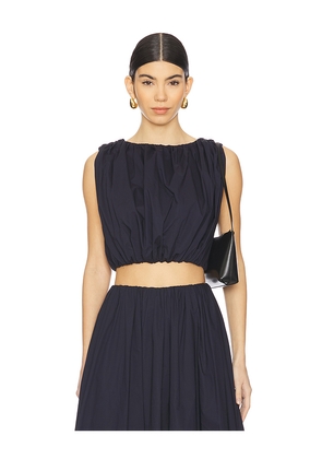 Elodie the Label Bari Poplin Top in Navy. Size M. Also in L.