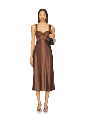 CAMI NYC Nahida Dress in Chocolate. Size 00. Also in 2, 4.