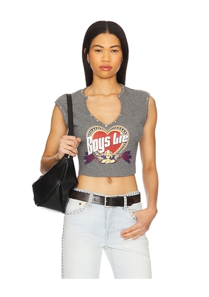 Boys Lie Breakfast Beers Rebel Tank Top in Grey. Size M. Also in L, S, XL/1X, XS.