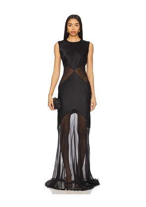 Alejandra Alonso Rojas Abstract Sheer Gown in Black. Size 8. Also in 6.