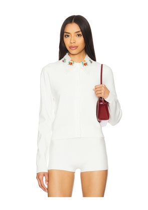 Essentiel Antwerp Hollandia Cardigan in White. Size S. Also in XS, M.