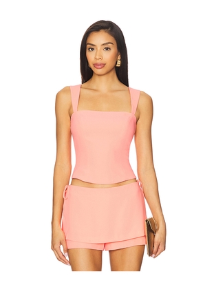 Amanda Uprichard Ceronne Top in Coral. Size M. Also in L, S, XS.