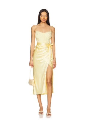 CAMI NYC Tricia Corset Dress in Lemon. Size 2. Also in 0.