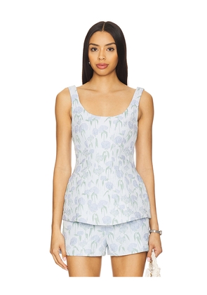 Amanda Uprichard Empire Top in Baby Blue. Size M. Also in L, S, XS.