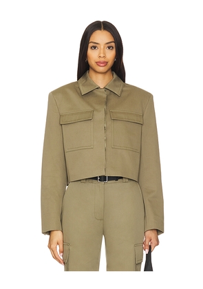 ANINE BING Dayton Jacket in Olive. Size S. Also in L, XS.