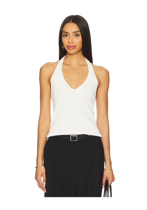 EAVES Alder Knit Halter in Ivory. Size XL. Also in L.