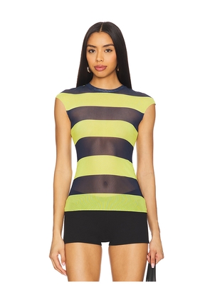 AFRM Nina Top in Green,Navy. Size M. Also in L, S, XS.