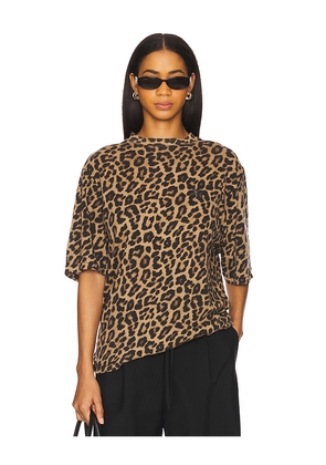 ANINE BING Avi Tee in Brown. Size S. Also in XS, M.