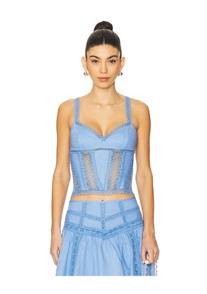 Charo Ruiz Ibiza Poppy Top in Blue. Size M. Also in L, S.