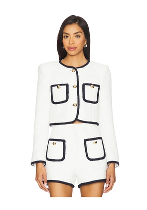 Cinq a Sept Contrast Auden Jacket in White. Size 2. Also in 8.