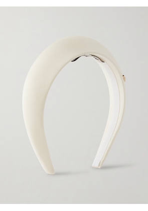 Vivienne Westwood - Domi Embellished Twill Headband - White - One size