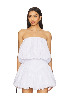 Bardot Lissett Poplin Balloon Top in White. Size 6. Also in 4.