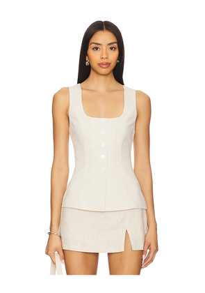 ALL THE WAYS Perri Top in Neutral. Size L. Also in S, XS.