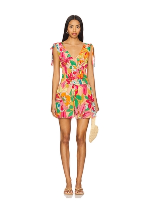 Amanda Uprichard Prescott Romper in Orange,Fuchsia. Size S. Also in XS.